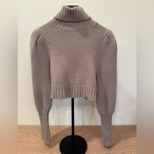 Taupe Turtleneck Sweater
